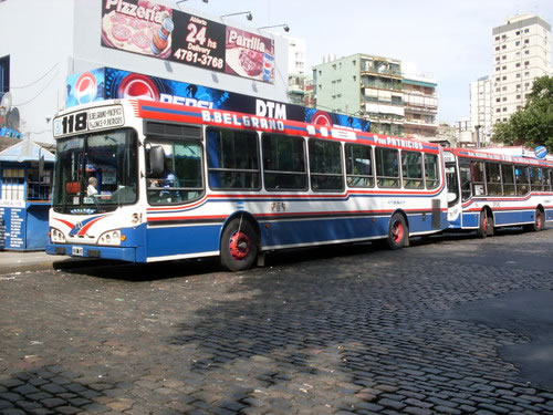 BA - Recorrido colectivo linea 118 de la ciudad de Buenos Aires (Barrancas de Belgrano - Parque Patricios)