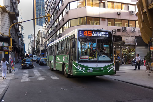 BA - Recorrido colectivo linea 45 de la ciudad de Buenos Aires (Ciudad Universitaria - Retiro - Constitución - Lanús - Remedios de Escalada)