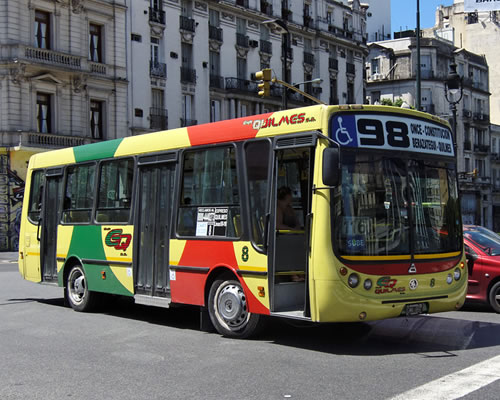 BA - Recorrido colectivo linea 98 de la ciudad de Buenos Aires (Plaza Miserere - Constitución - Berazategui - Quilmes)