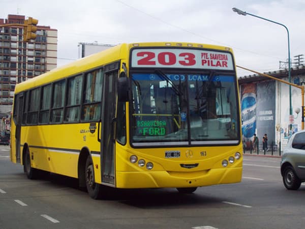 GBA - Recorrido colectivo linea 203 del Gran Buenos Aires (Puente Saavedra - San Fernando - Pilar - San Miguel - Moreno - Don Torcuato - San Miguel)